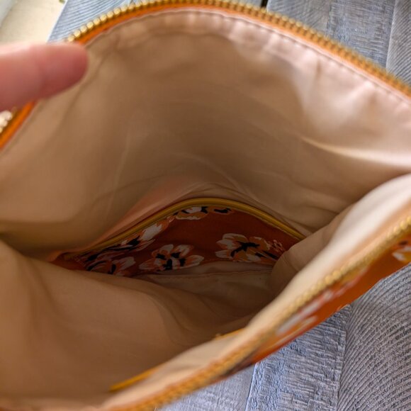 NWOT Rachel Pally Canvas & Faux Leather Reversible Clutch Bag Tablet Sleeve - Picture 3 of 5